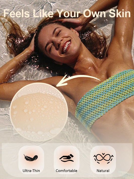 EasyBunny Adhesive Bra – Ultra-Thin Silicone Feels Like Your Own Skin, Comfortable and Natural for Backless Outfits