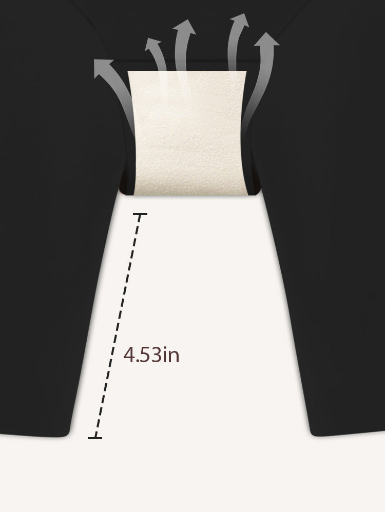 EasyBunny Shaping Shorts Black – 4.53 Inch Wide Gusset Breathable Anti-Chafing Design Diagram